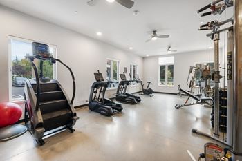 A spacious gym
